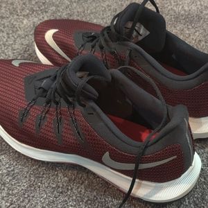 Burgundy and black Mens Nike running shoes